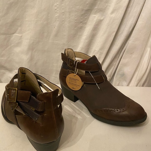 Jambu brown leather ankle boots NWT - Picture 4 of 8